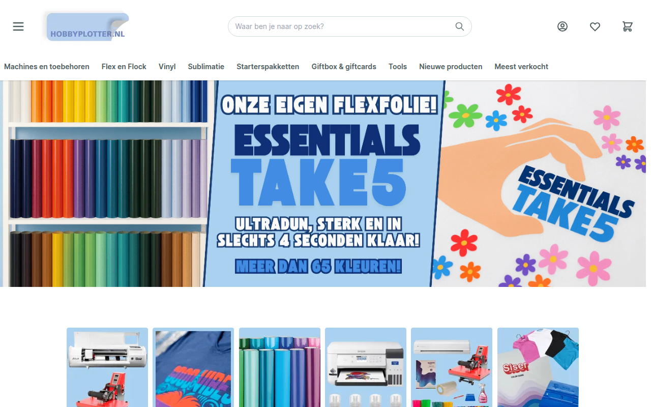 Screenshot van hobbyplotter.nl