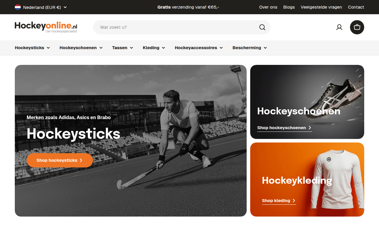 Screenshot van hockeyonline.nl
