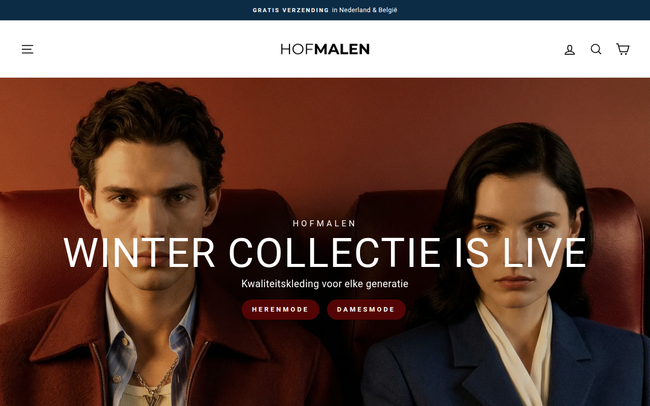 Screenshot van hofmalen.nl