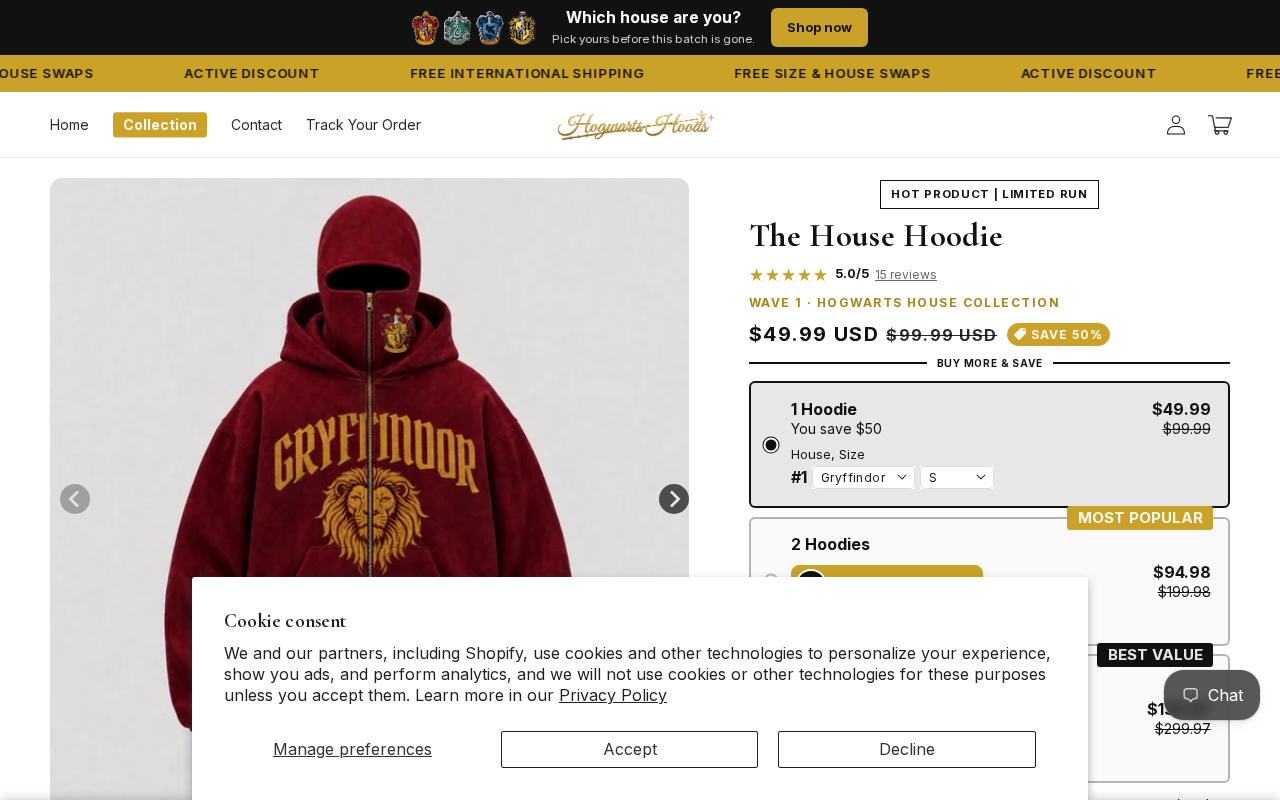 Screenshot van hogwartshoods.com