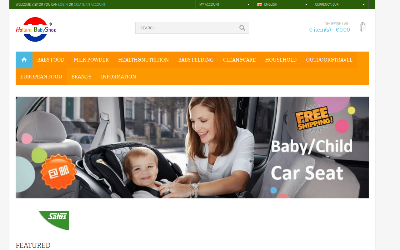 Screenshot van hollandbabyshop.com