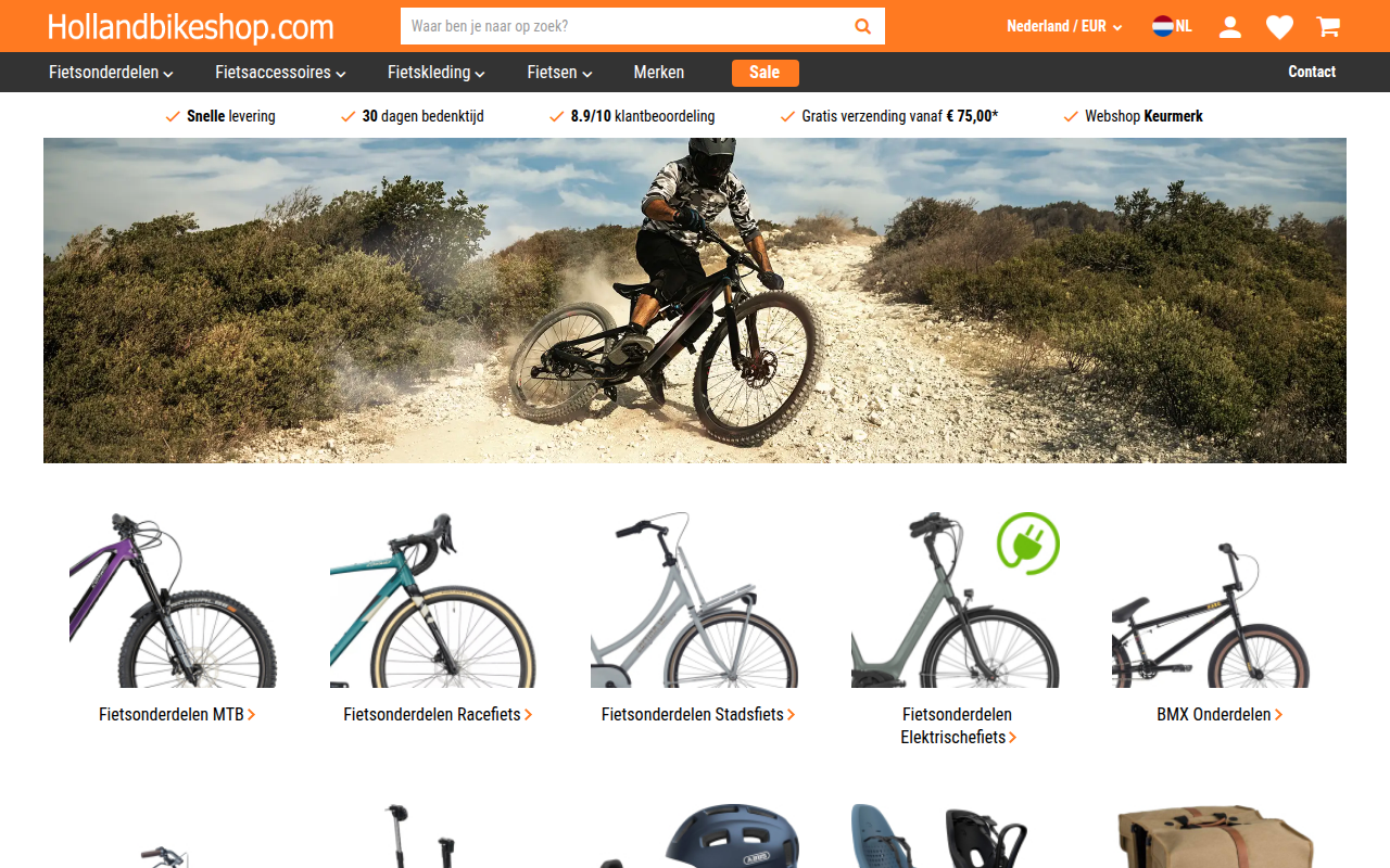 Screenshot van hollandbikeshop.com