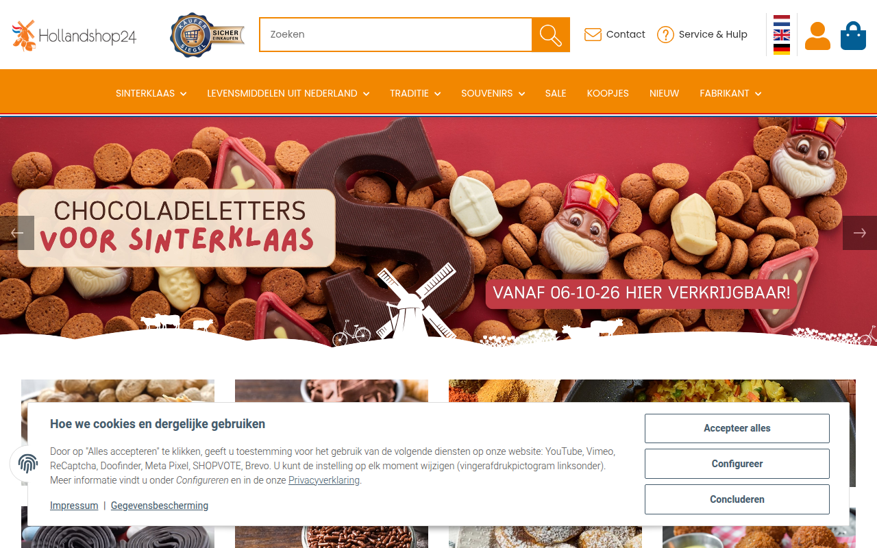 Screenshot van hollandshop24.nl