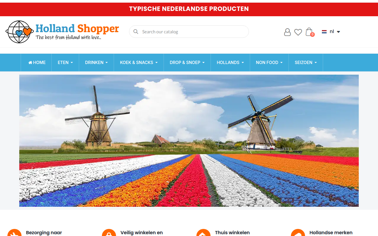 Screenshot van hollandshopper.nl