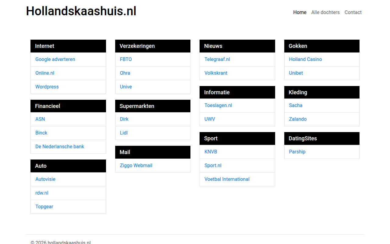 Screenshot van hollandskaashuis.nl