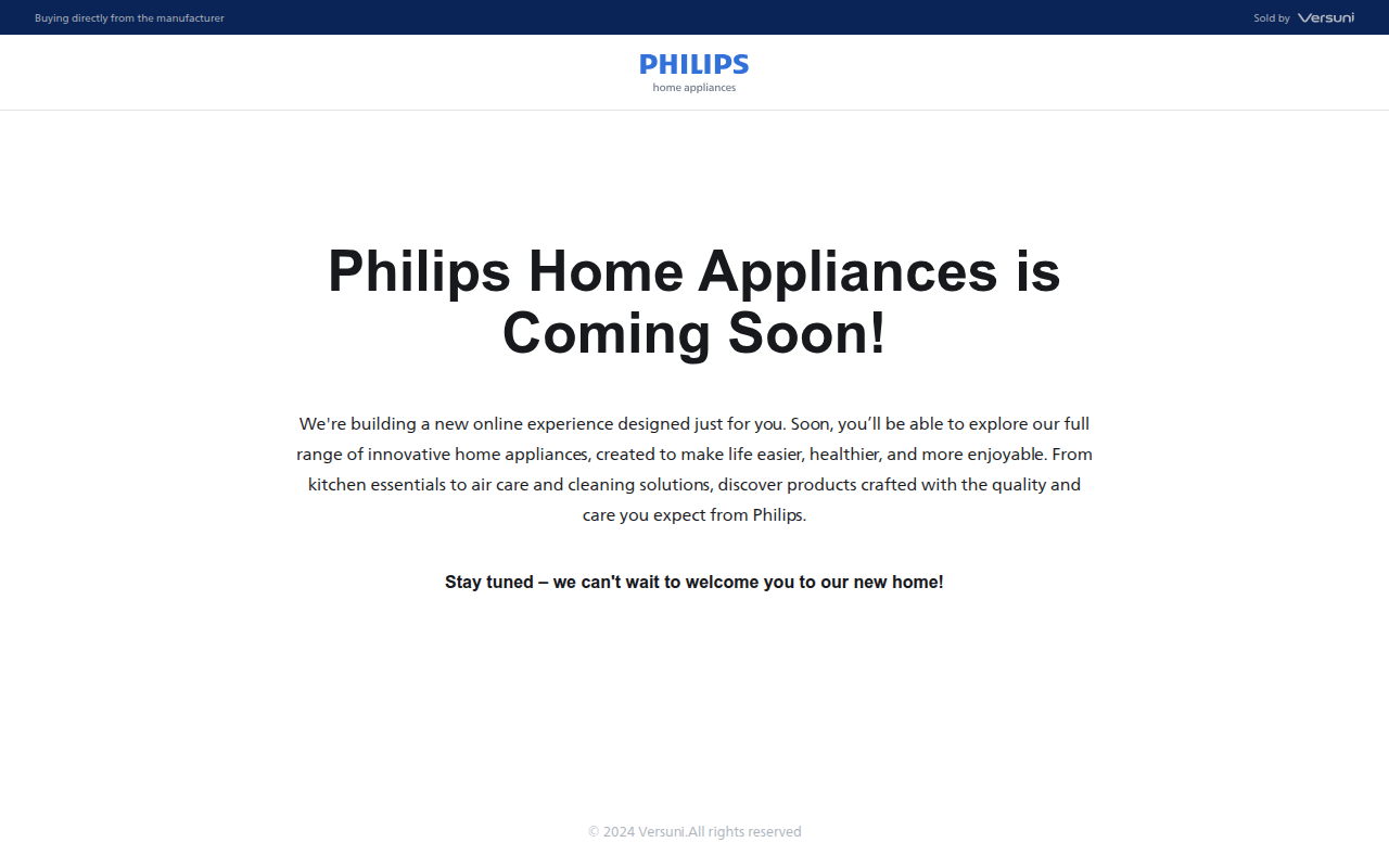 Screenshot van home-appliances.philips