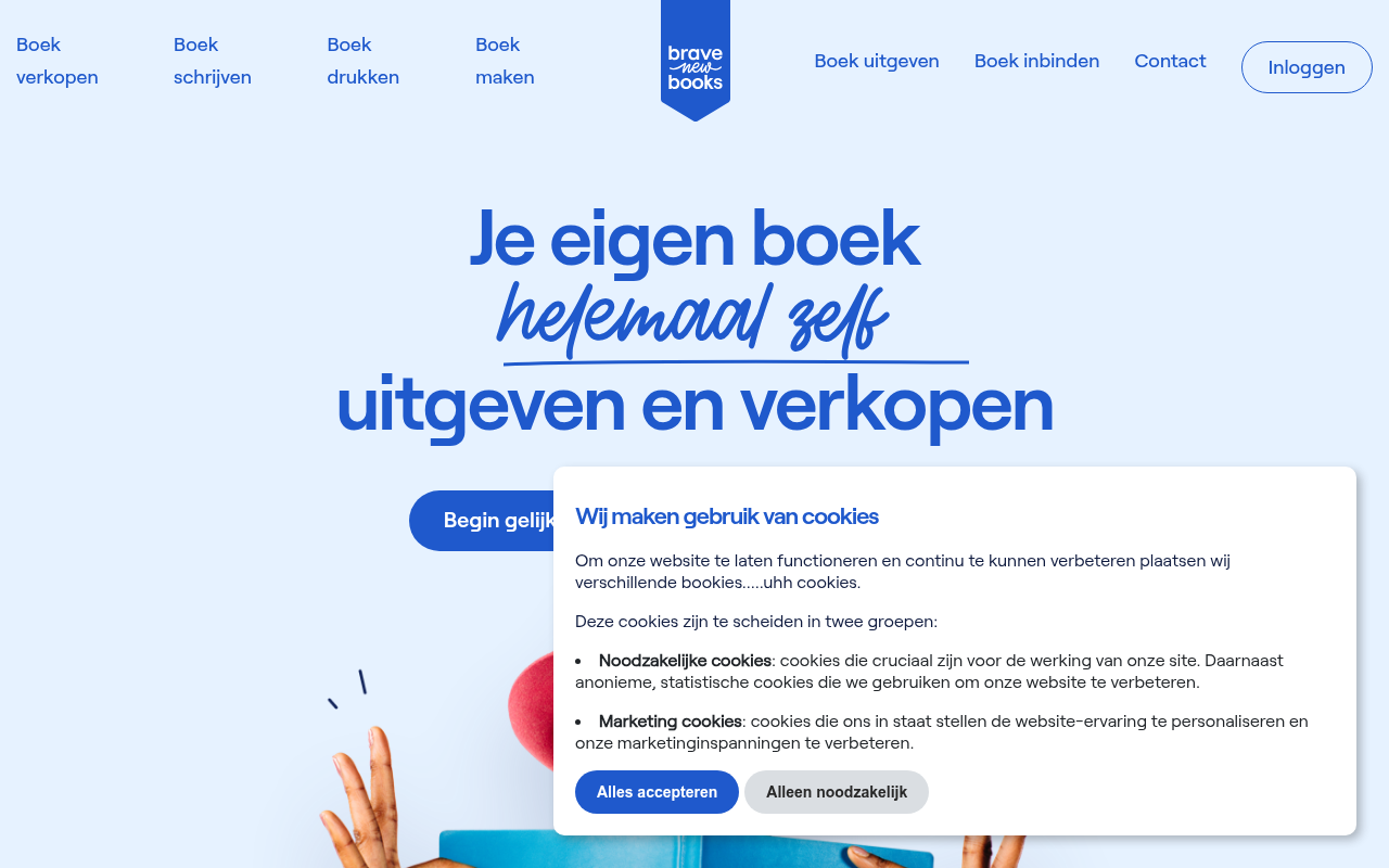 Screenshot van home.bravenewbooks.nl