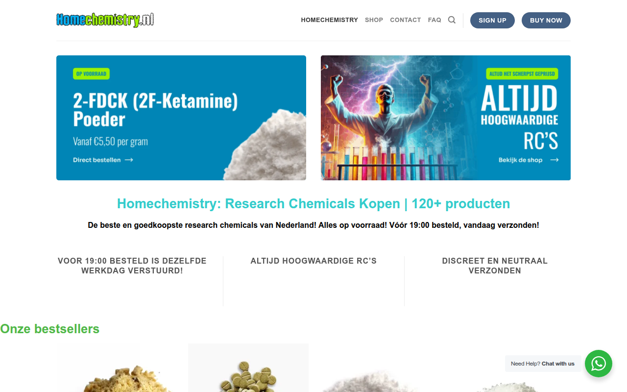 Screenshot van homechemistry.org