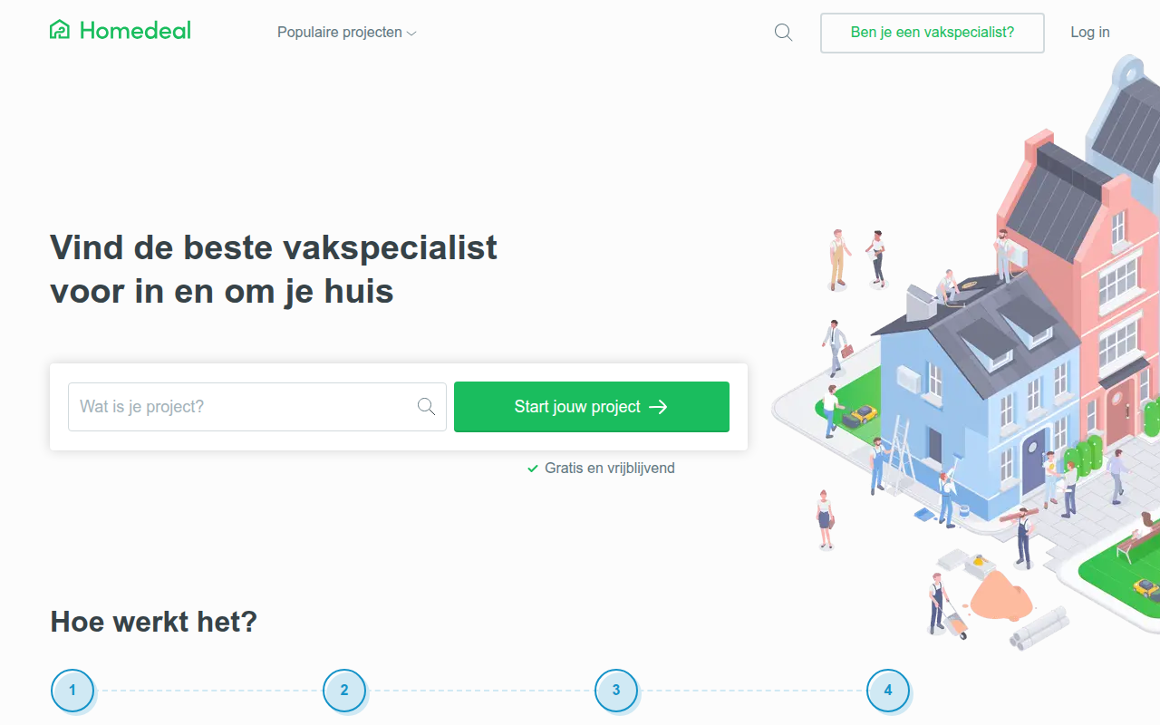 Screenshot van homedeal.nl