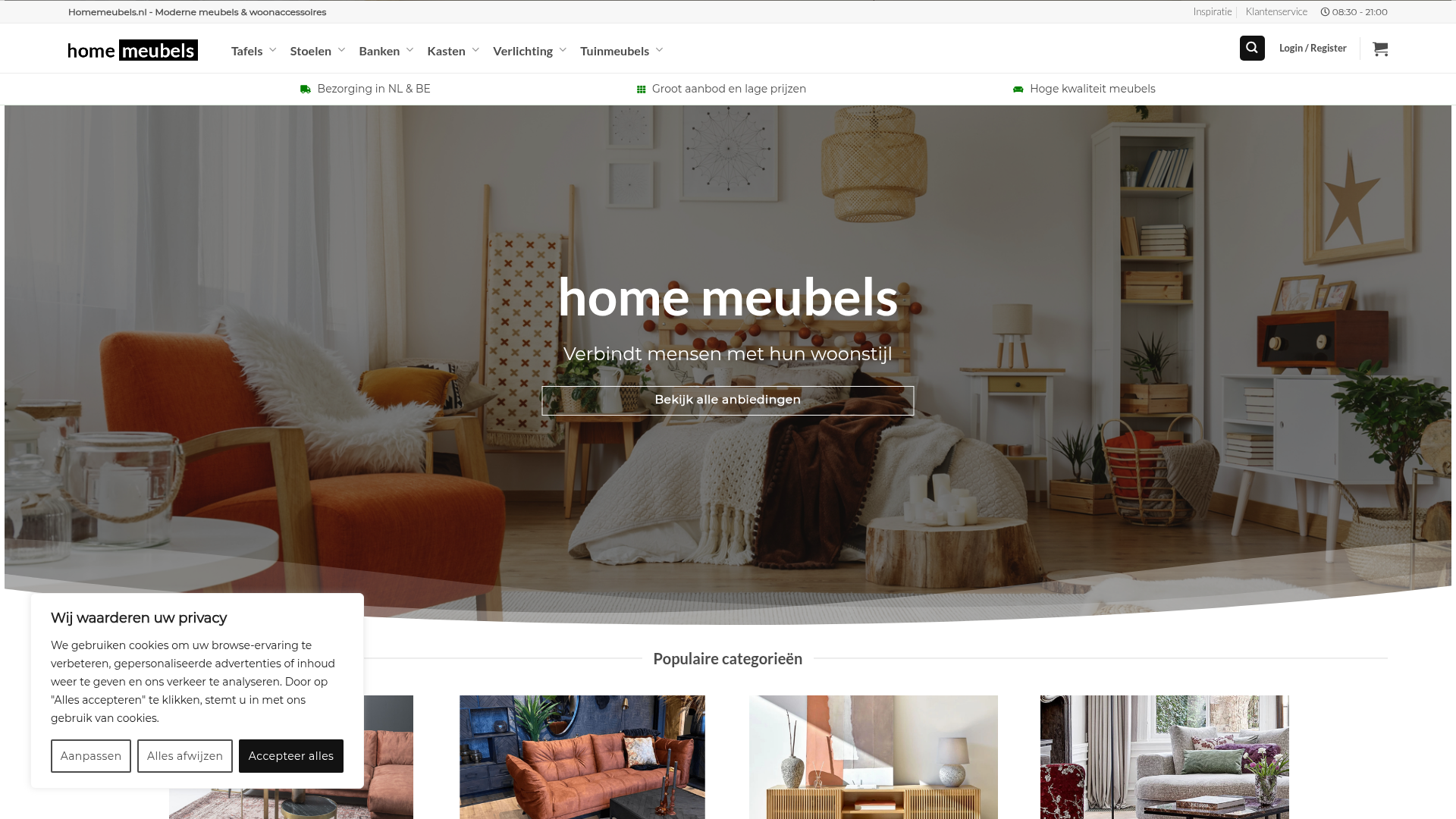 Screenshot van homemeubels.nl