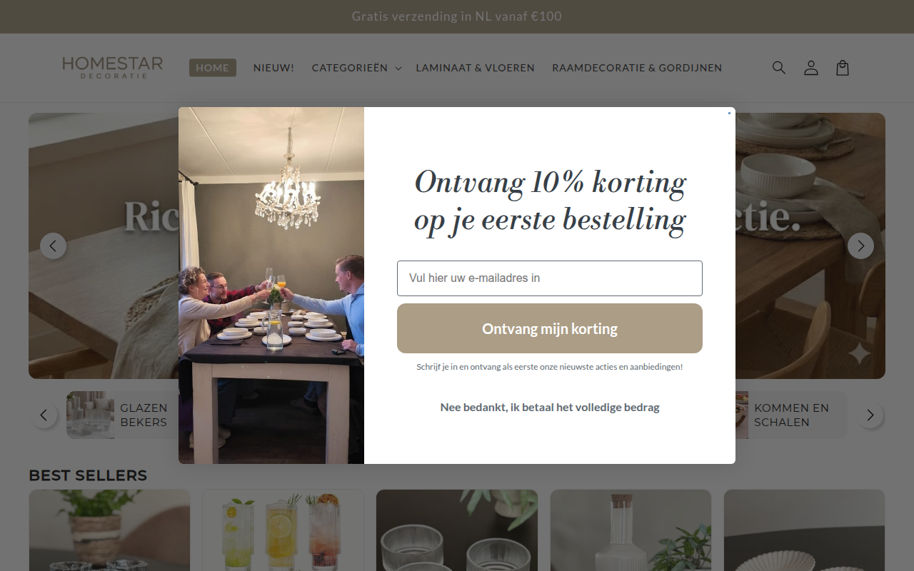 Screenshot van homestardecoratie.shop