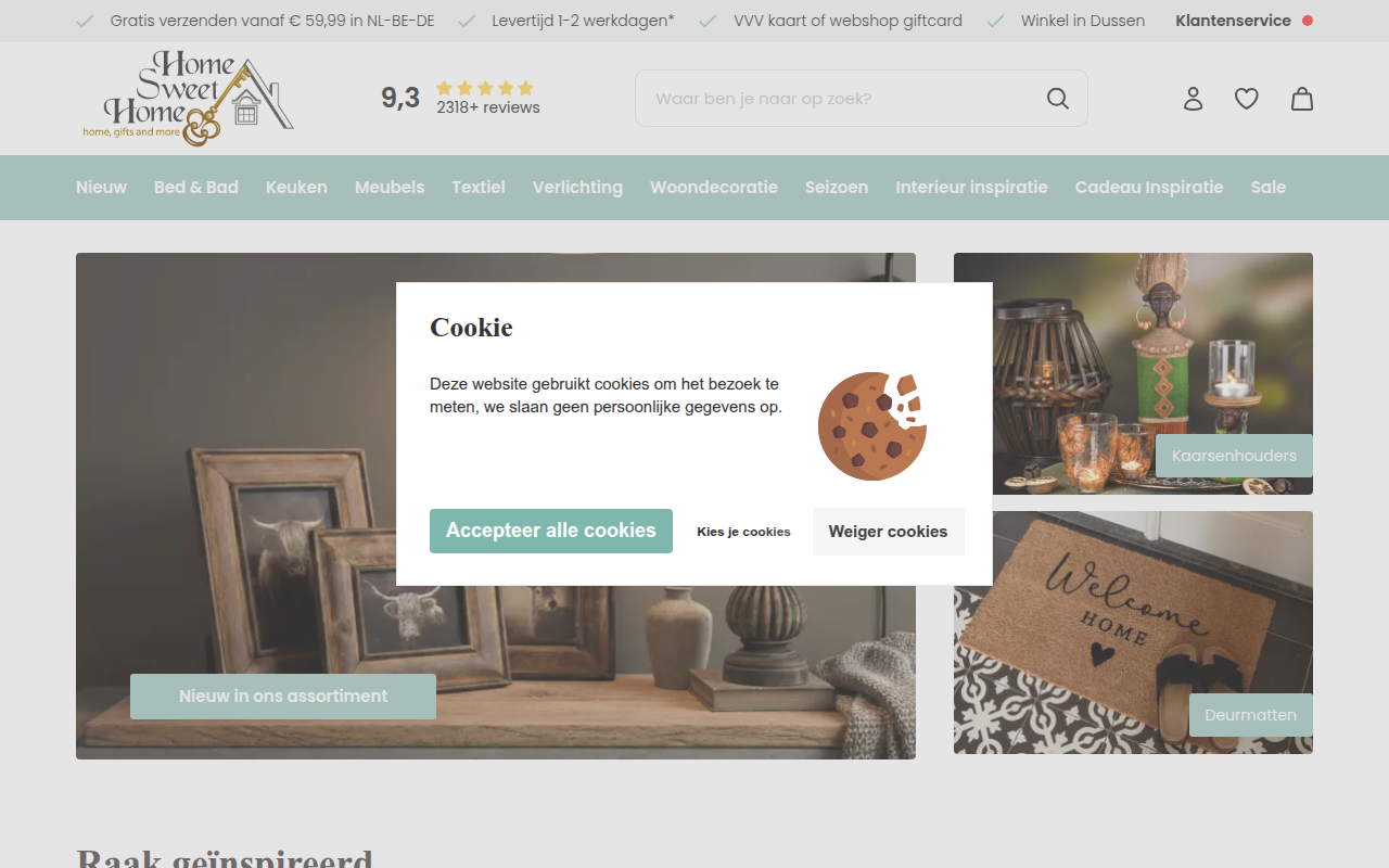 Screenshot van homesweethomeonline.nl