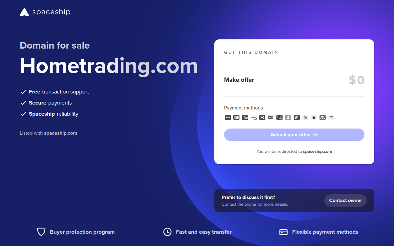 Screenshot van hometrading.com