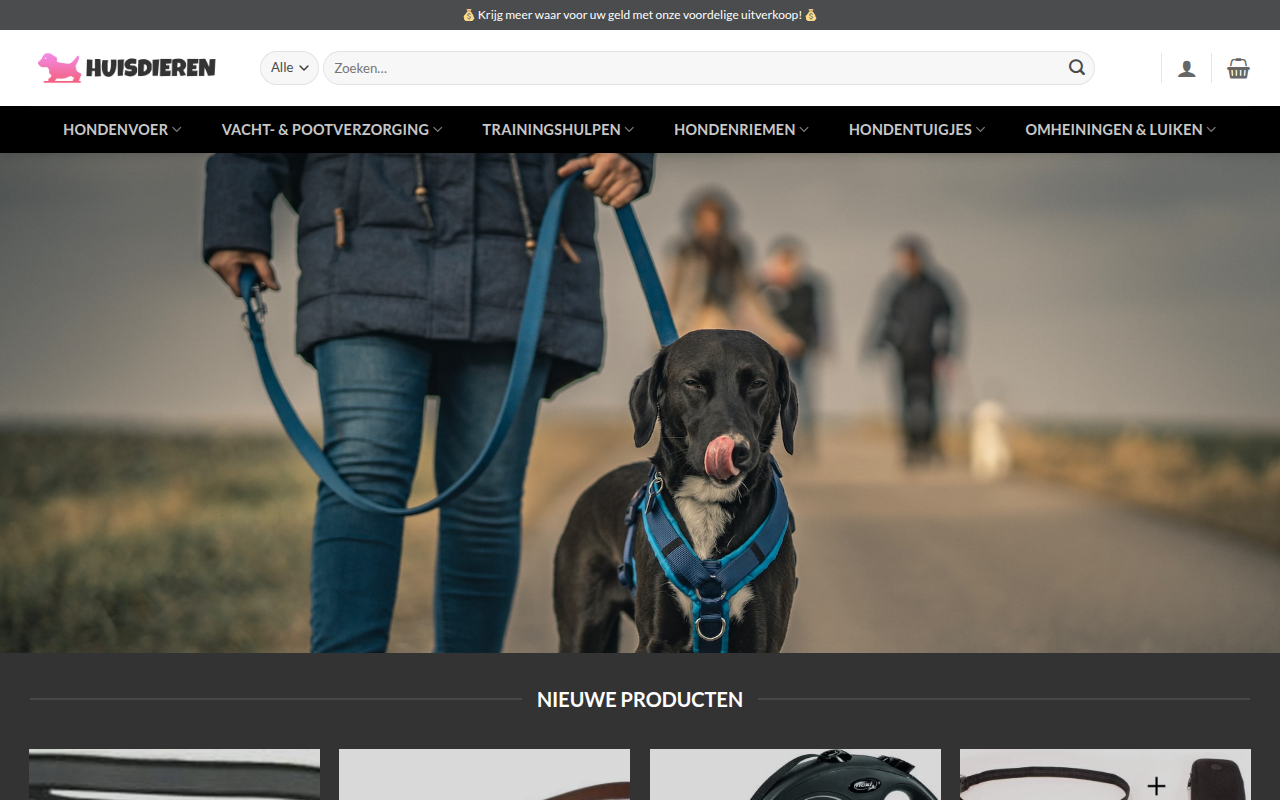 Screenshot van hondenwebsite.com
