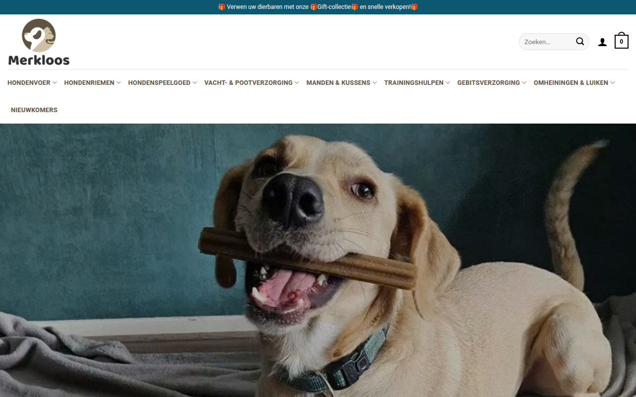 Screenshot van Hondenwinkel-nl