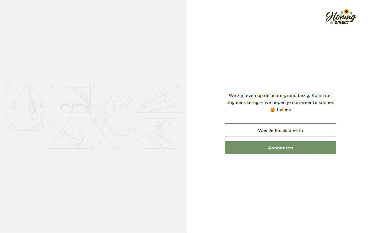 Screenshot van honingdirect.nl