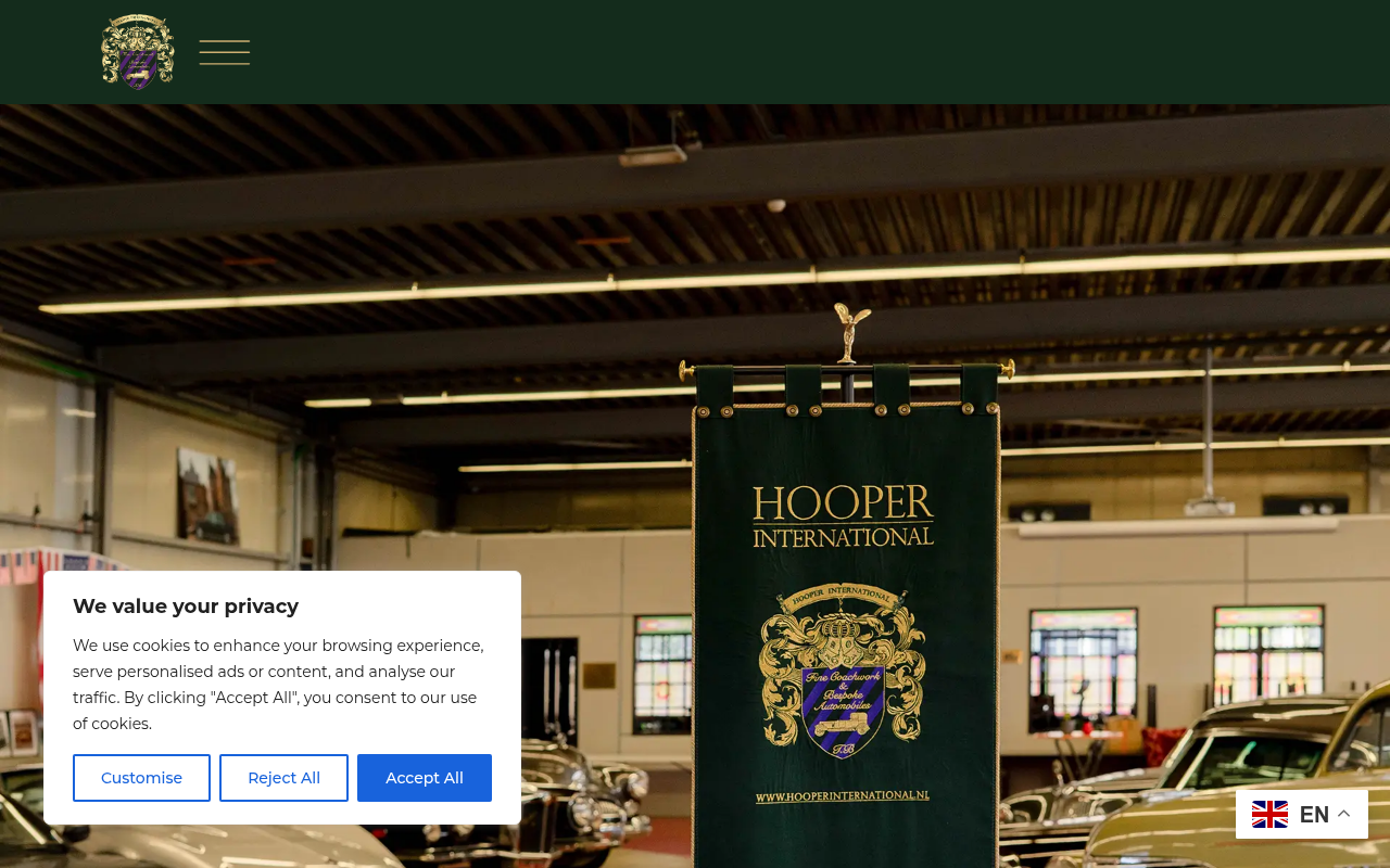 Screenshot van hooperinternational.com