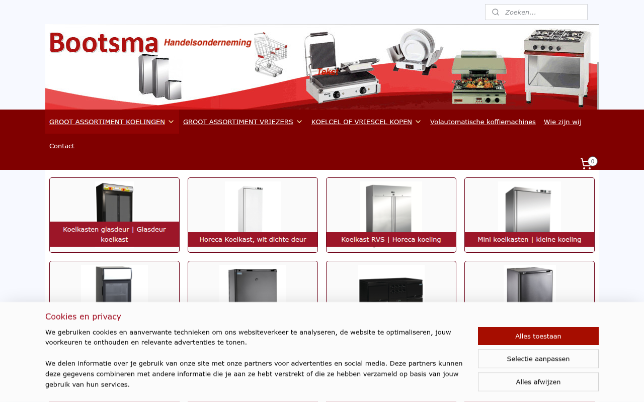 Screenshot van horecakoeltechniek.nl
