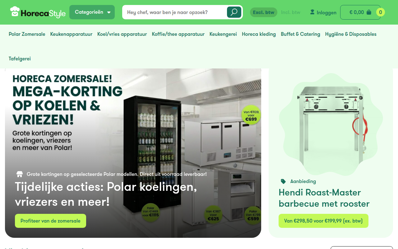 Screenshot van horecastyle.nl