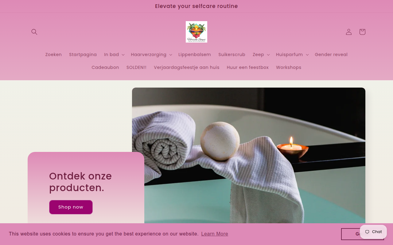 Screenshot van horizonsoaps.be