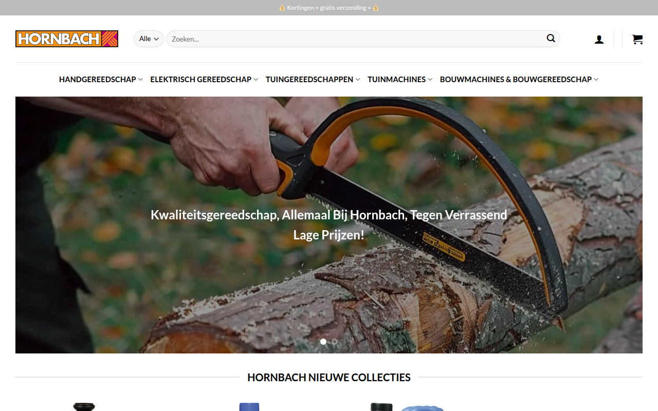 Screenshot van hornbachnl.com