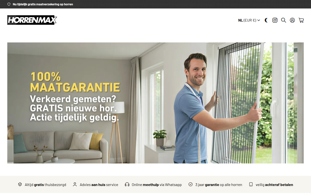 Screenshot van horrenmax.nl