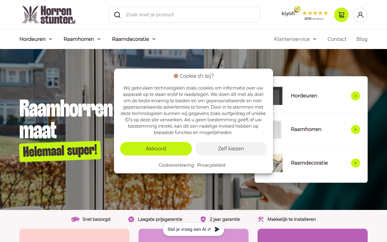 Screenshot van horrenstunter.nl