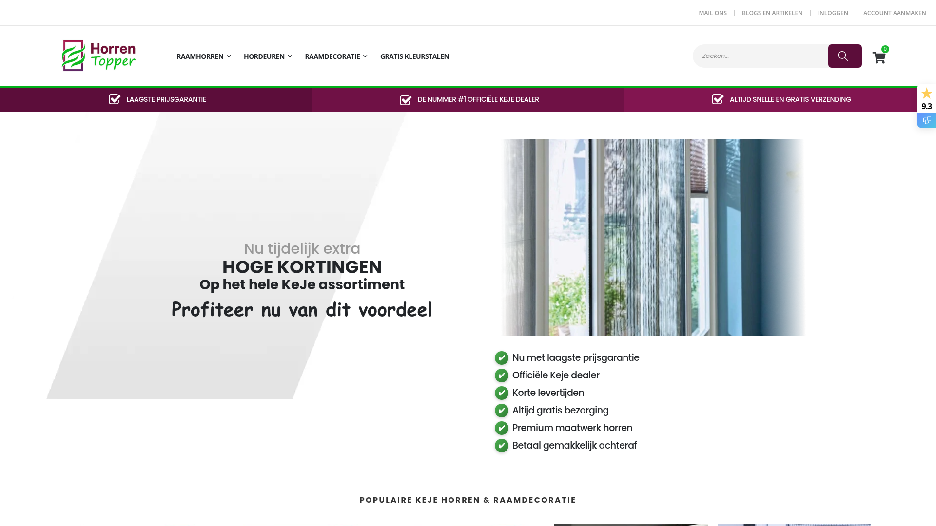 Screenshot van horrentopper.nl