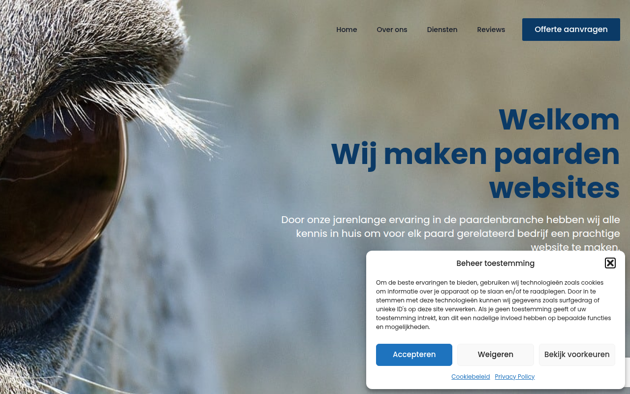 Screenshot van horsedesign.nl