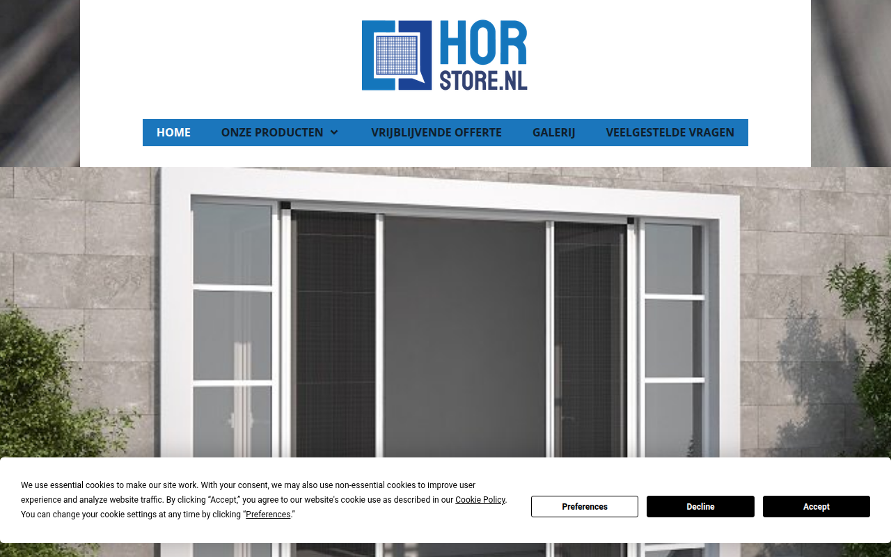 Screenshot van horstore.nl