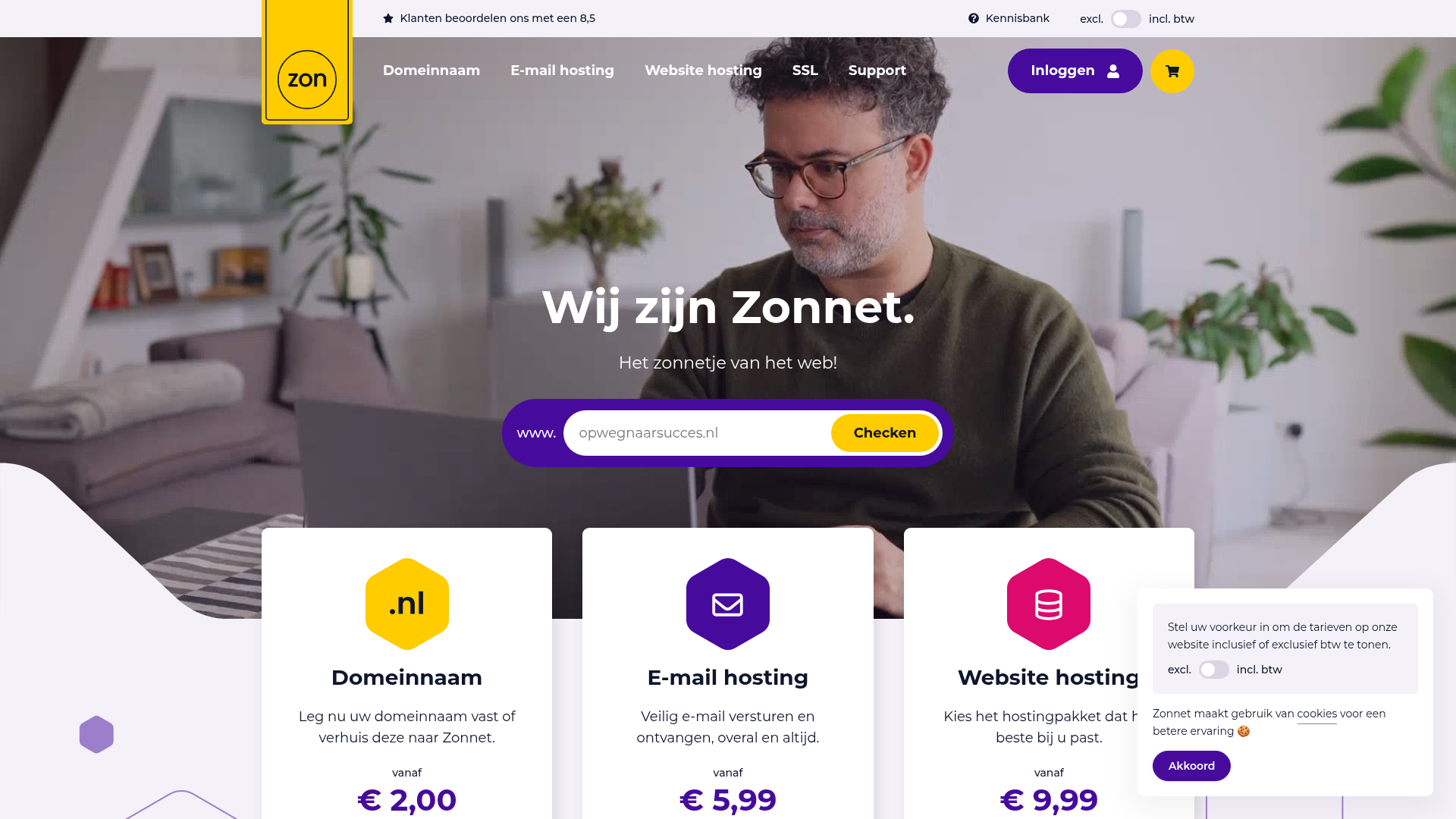 Screenshot van hostingdiscounter.nl