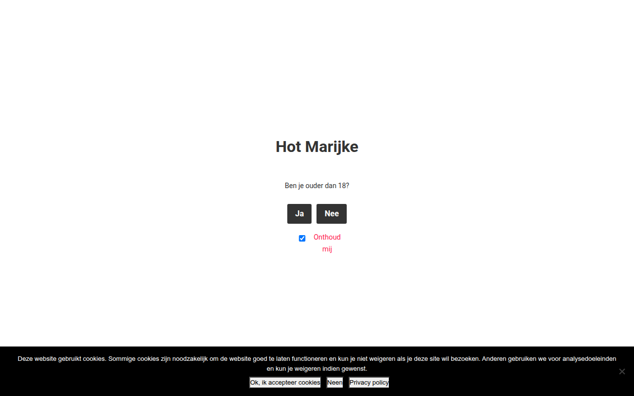 Screenshot van hotmarijke.be