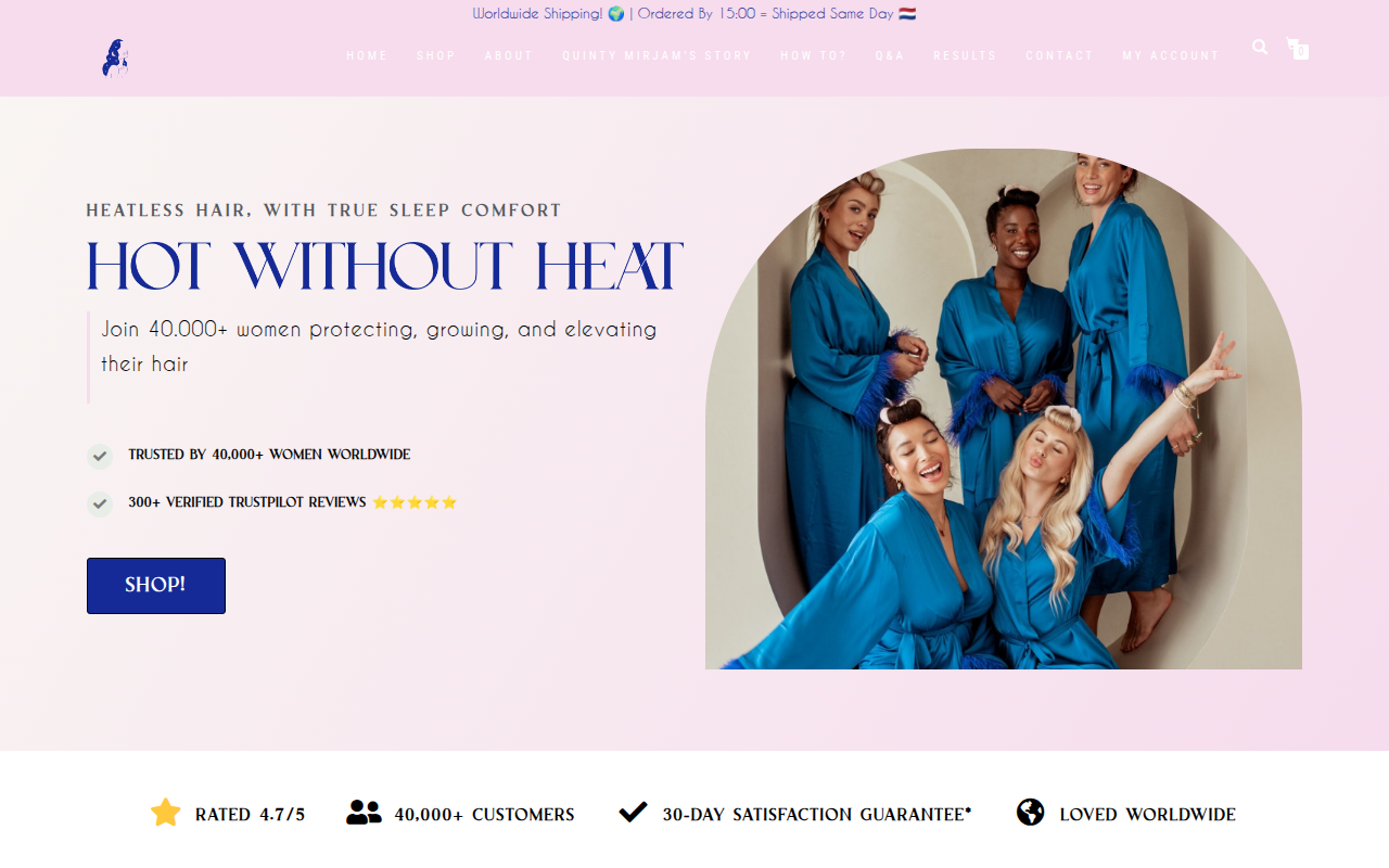 Screenshot van hotwithoutheat.com