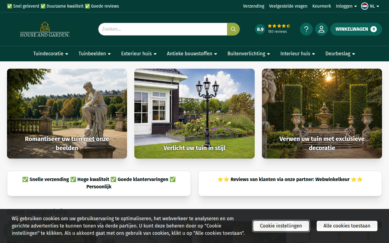 Screenshot van houseandgarden.shop