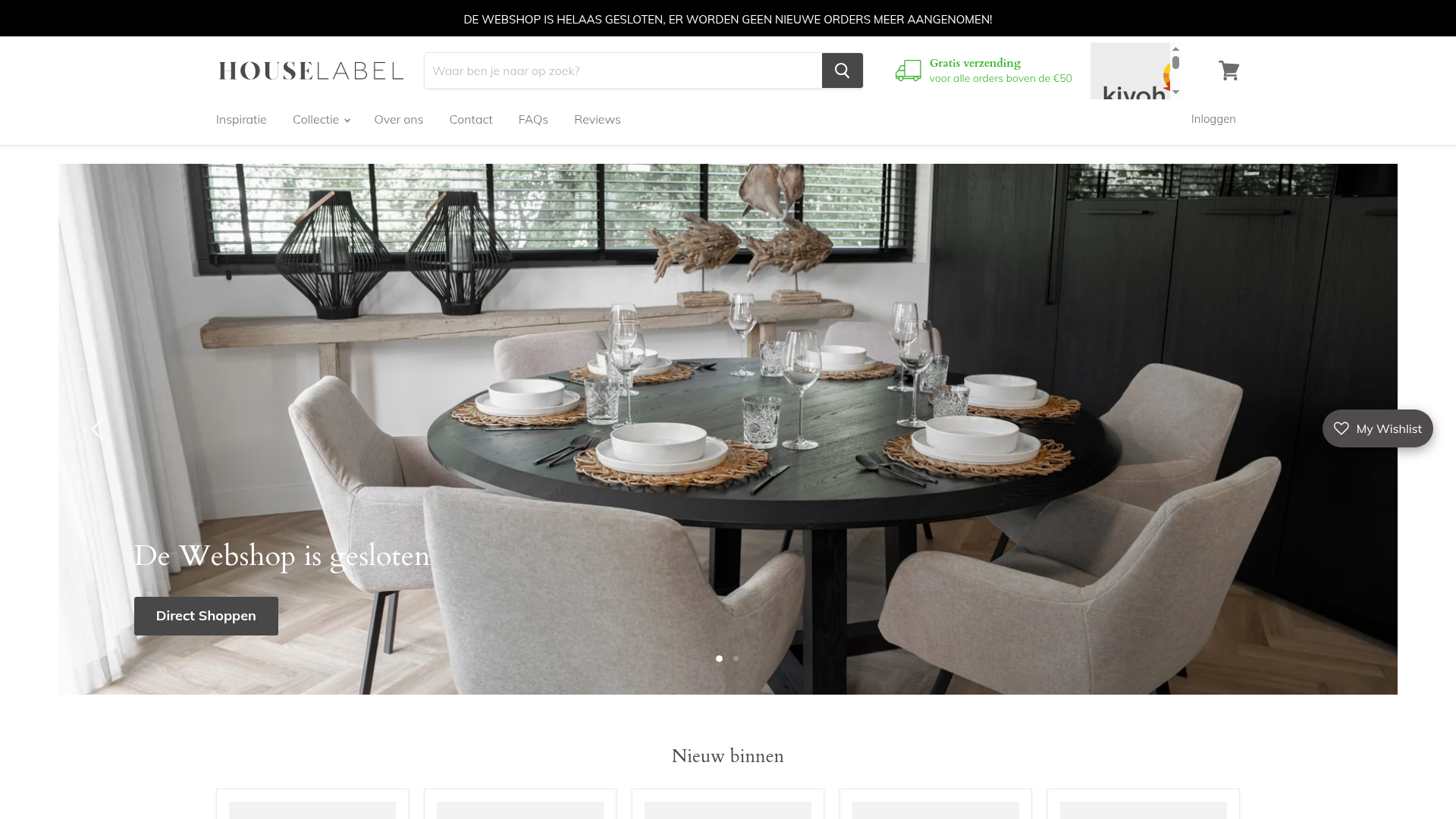 Screenshot van houselabel.com