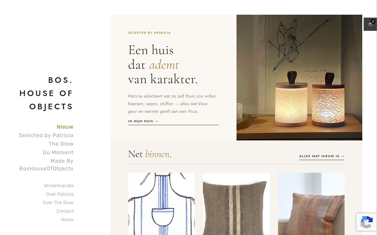 Screenshot van houseofobjects.be