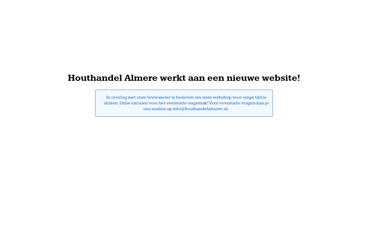Screenshot van houthandelalmere.nl