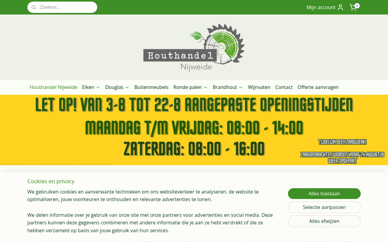 Screenshot van houthandelnijweide-webshop.nl