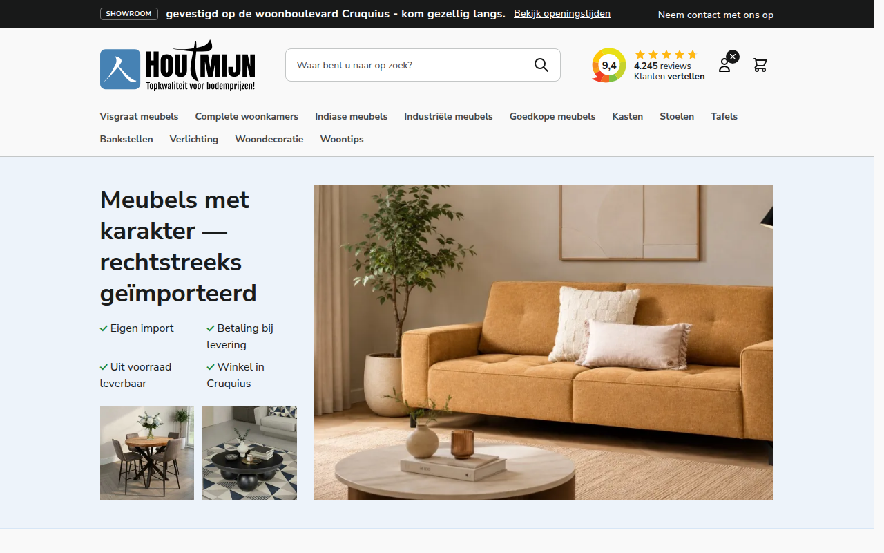 Screenshot van houtmijn.nl