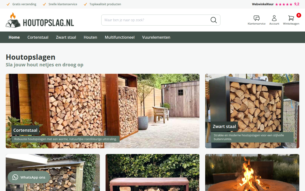 Screenshot van houtopslag.nl