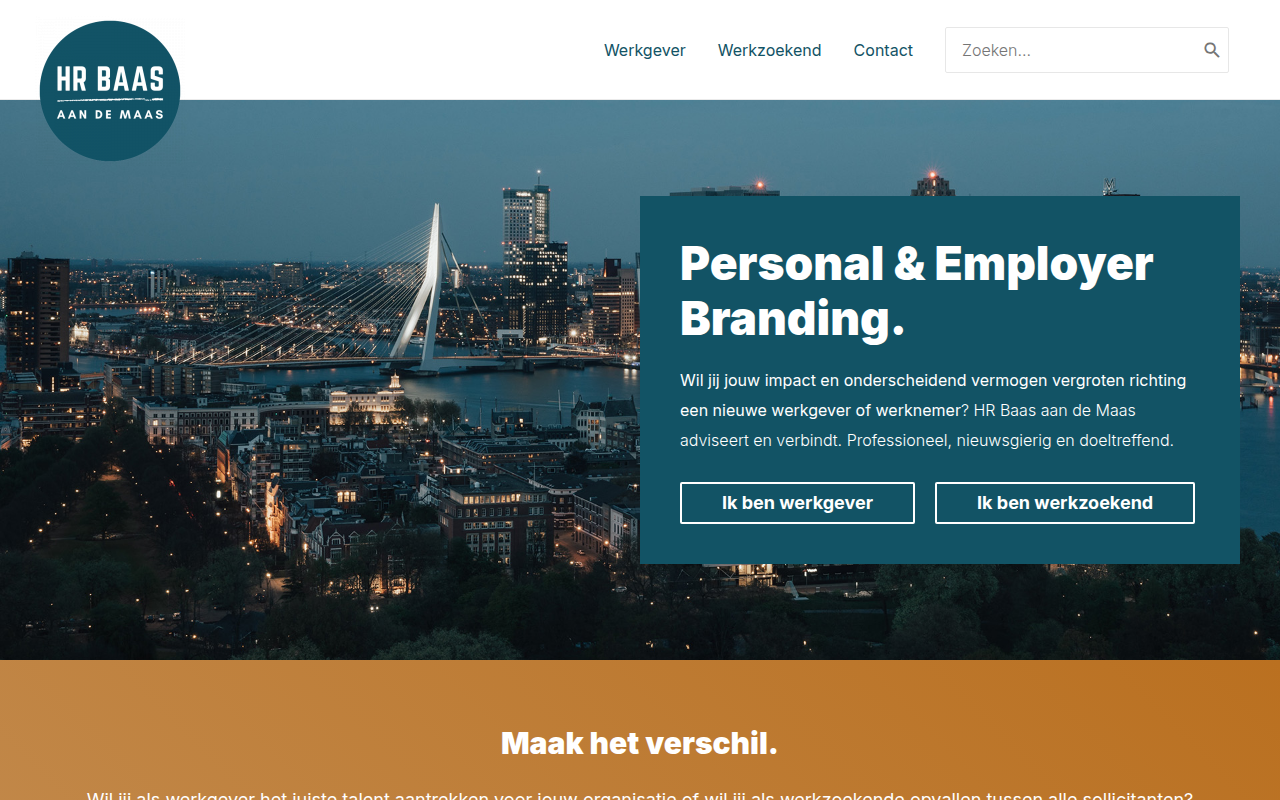 Screenshot van hrbaas.nl