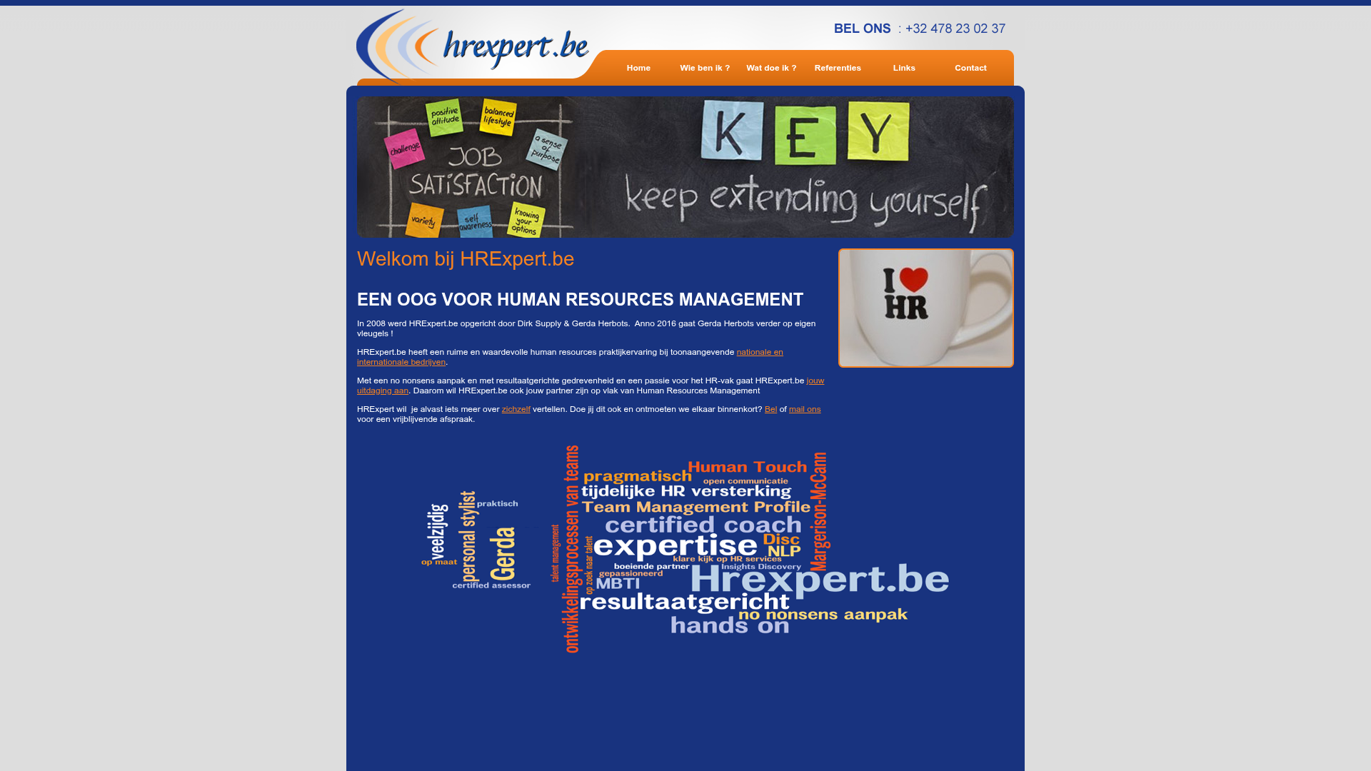 Screenshot van hrexpert.be