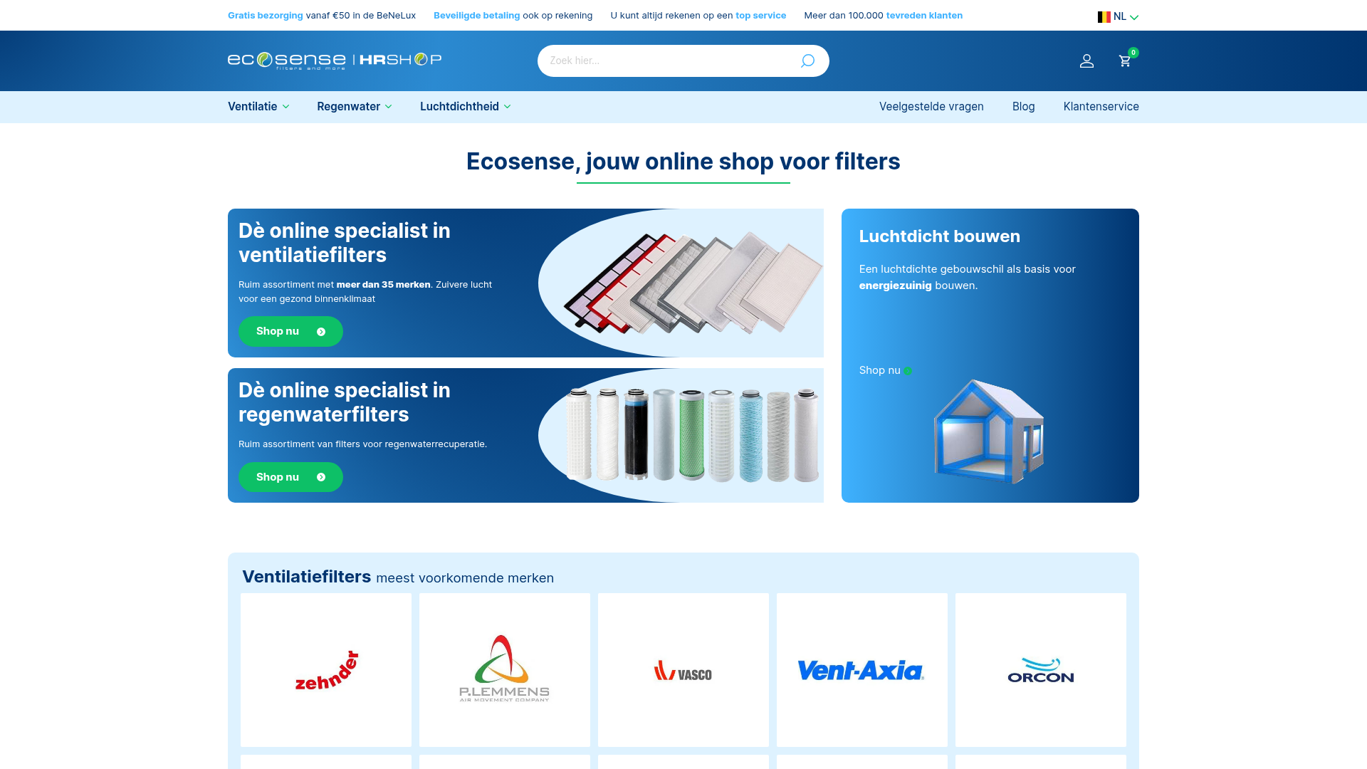 Screenshot van hrshop.be