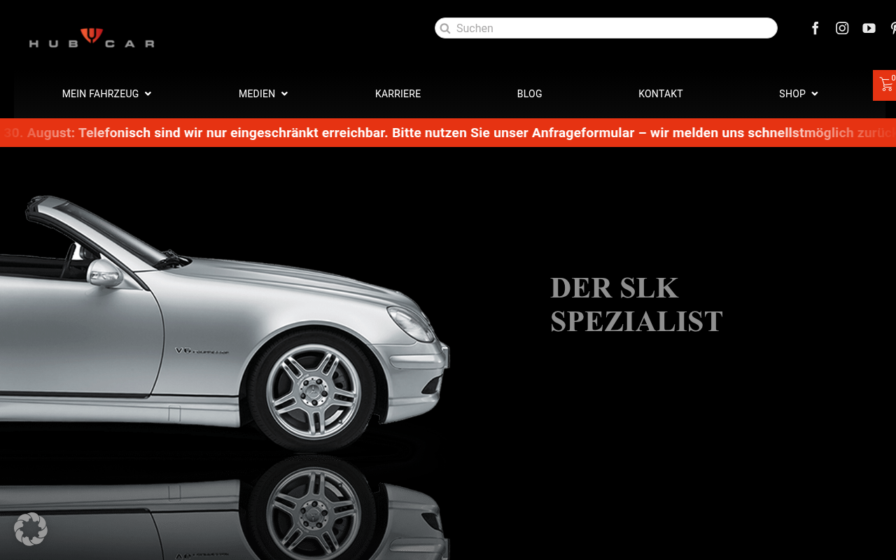 Screenshot van hub-car.com