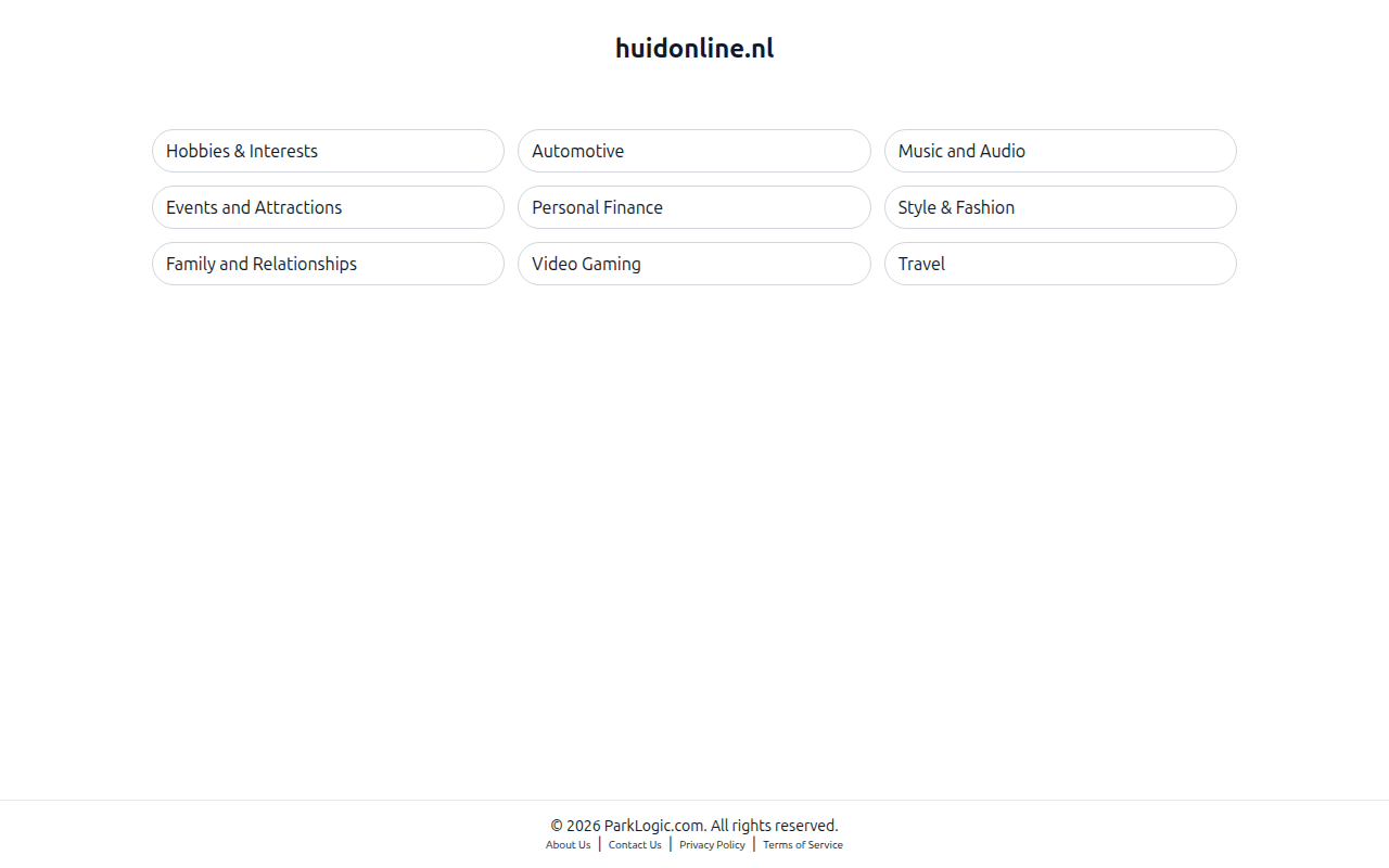 Screenshot van huidonline.nl