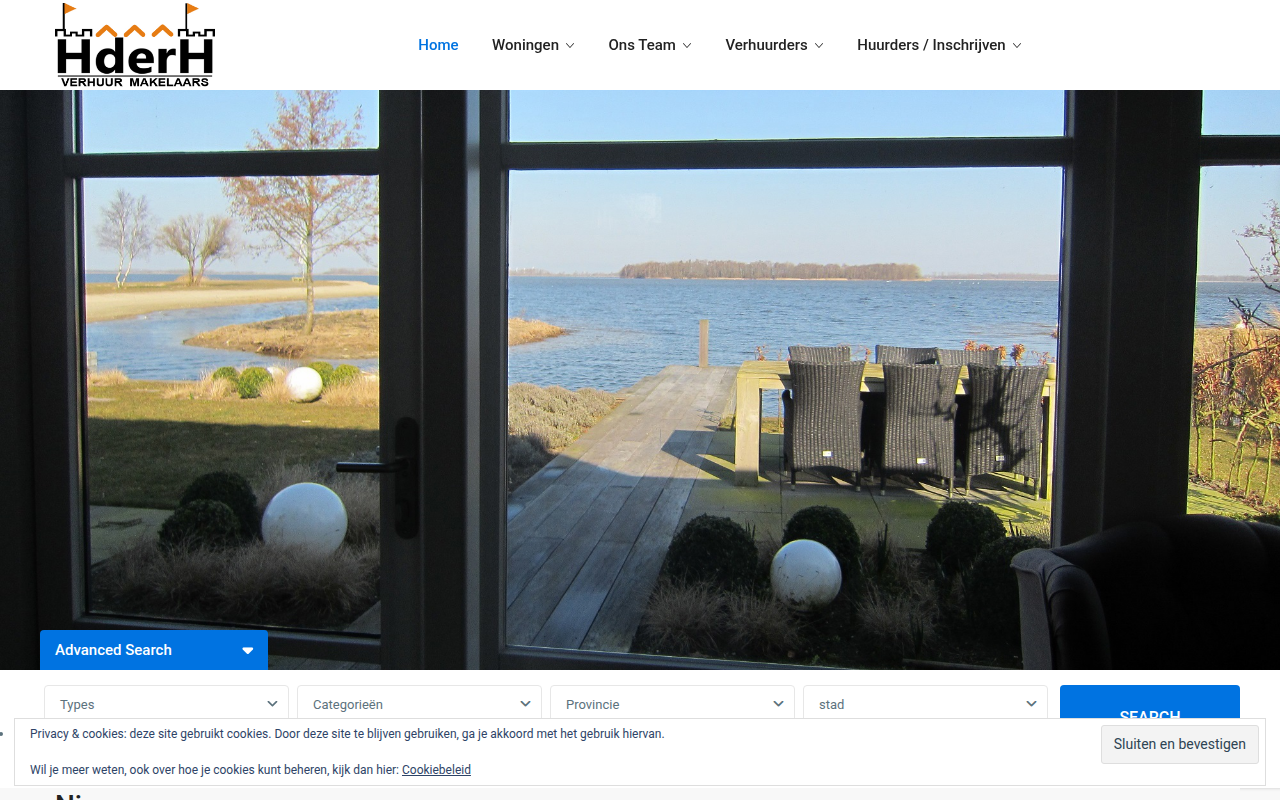 Screenshot van huisderhuizen.nl
