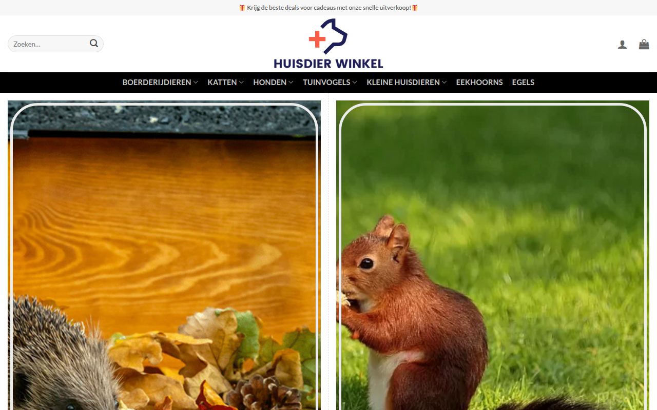 Screenshot van huisdierwinkel.com