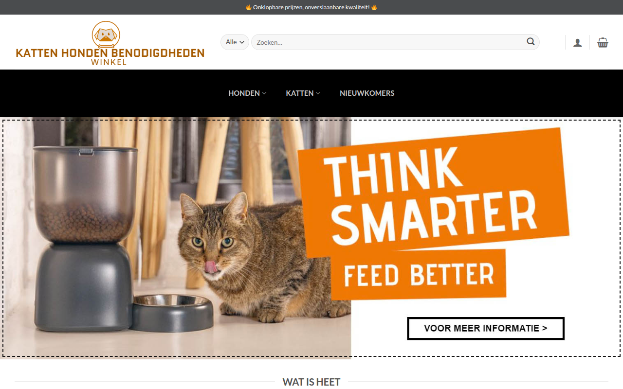 Screenshot van huisdierwinkelsnl.com