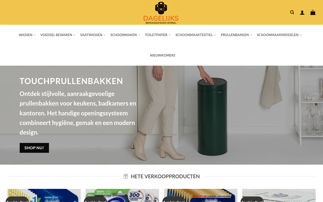 Screenshot van huishoudennl.com