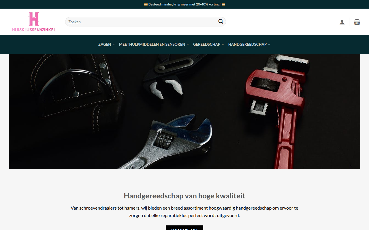 Screenshot van huisklussenwinkel.com